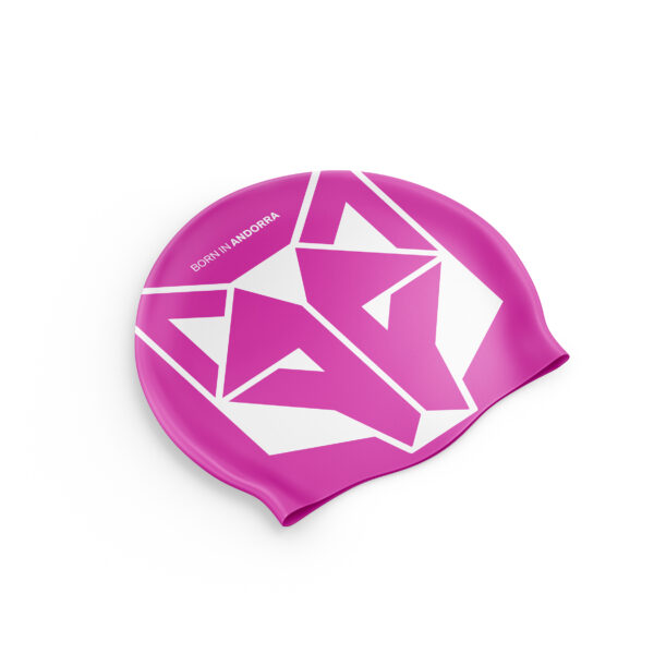 Otso kapa za plivanje fluo pink/white